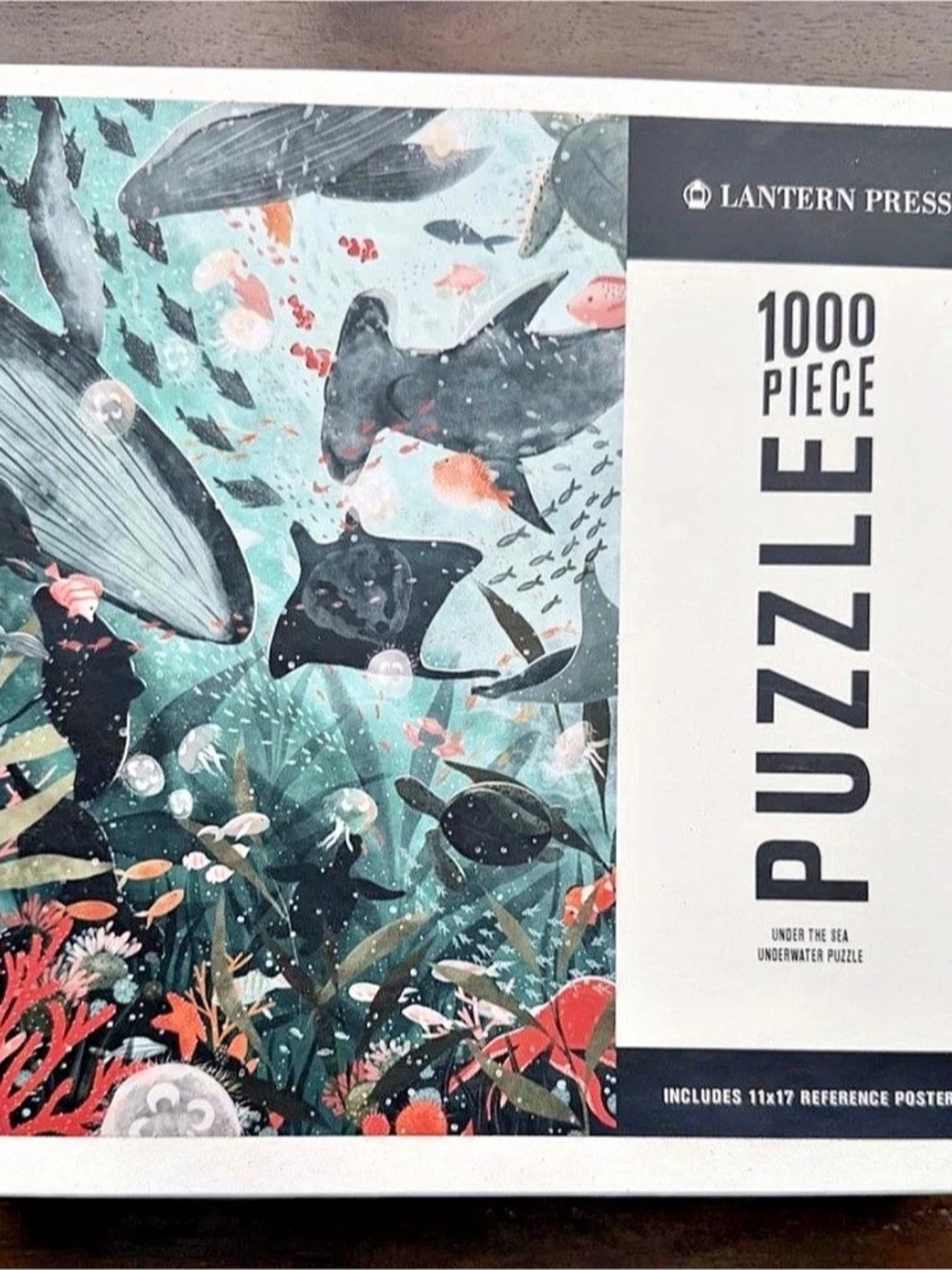 Lantern Press Under the Sea Underwater Puzzle 1000 Piece Blue & Green